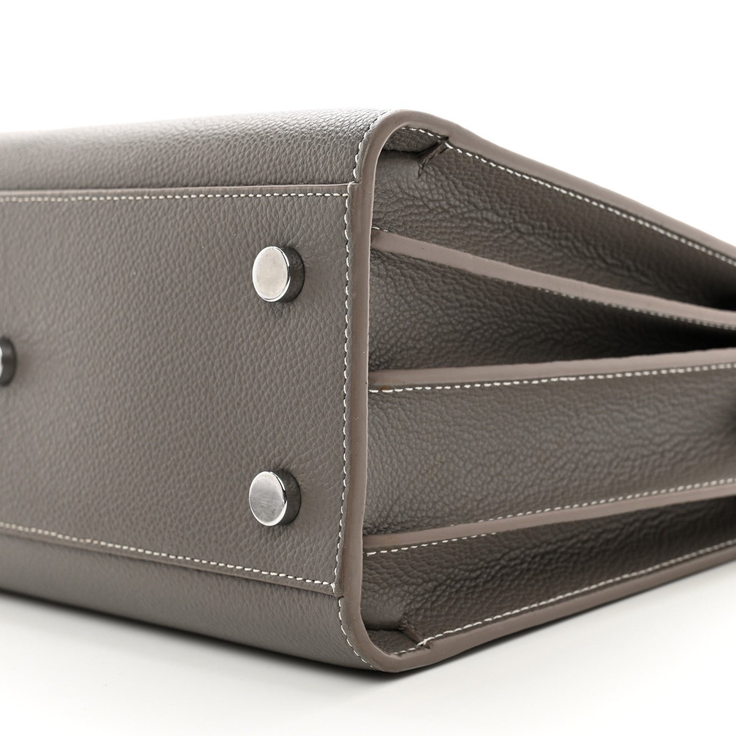 Saint Laurent Grained Calfskin Topstich Baby Sac De Jour Fog 10 of 12