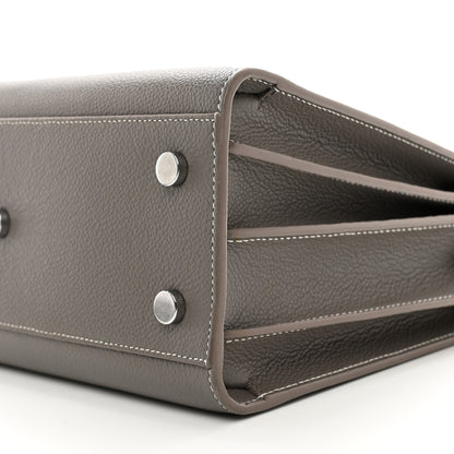 Saint Laurent Grained Calfskin Topstich Baby Sac De Jour Fog 10 of 12