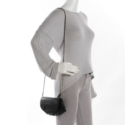 Chanel Caviar Half Moon Wallet On Chain WOC Black 2 of 8