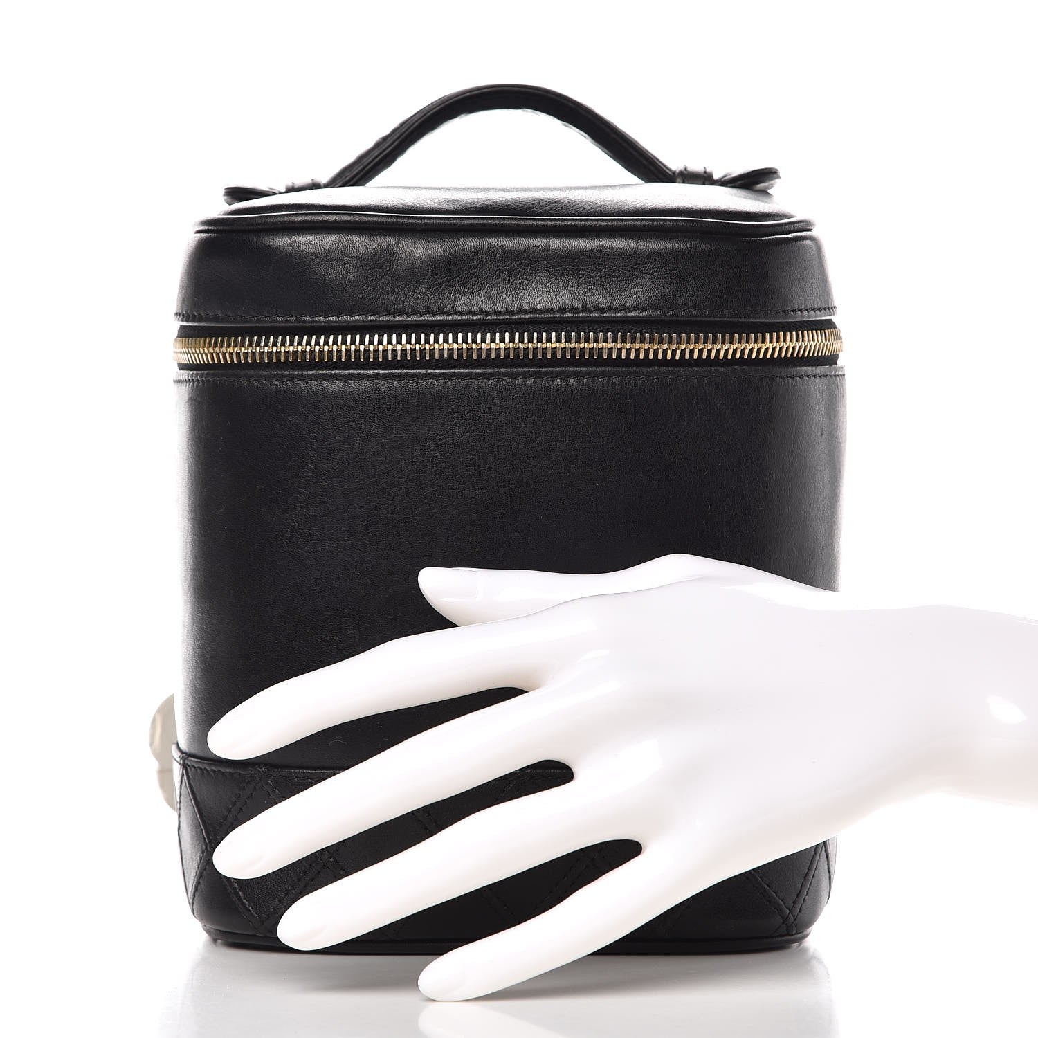 Chanel Lambskin Vanity Cosmetic Case Black 2 of 19