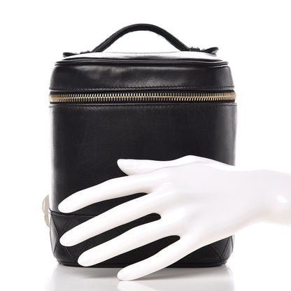 Chanel Lambskin Vanity Cosmetic Case Black 2 of 19