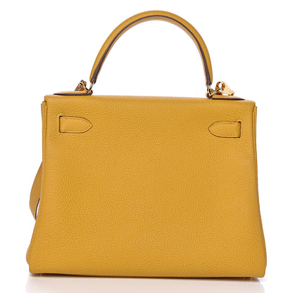 Hermes Togo Kelly Retourne 28 Jaune Ambre 4 of 42