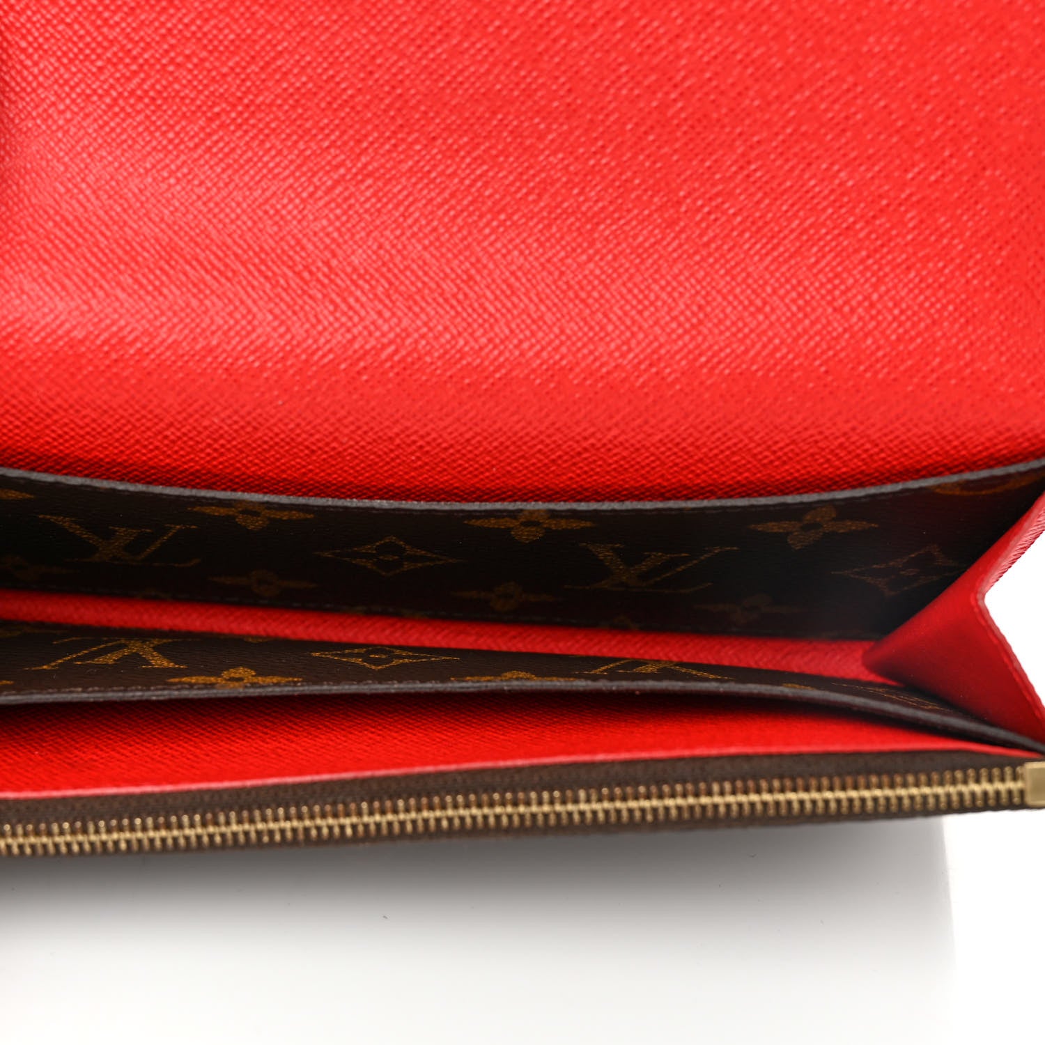 Louis Vuitton Monogram Bloom Flower Emilie Wallet Rouge 5 of 9
