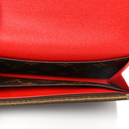 Louis Vuitton Monogram Bloom Flower Emilie Wallet Rouge 5 of 9