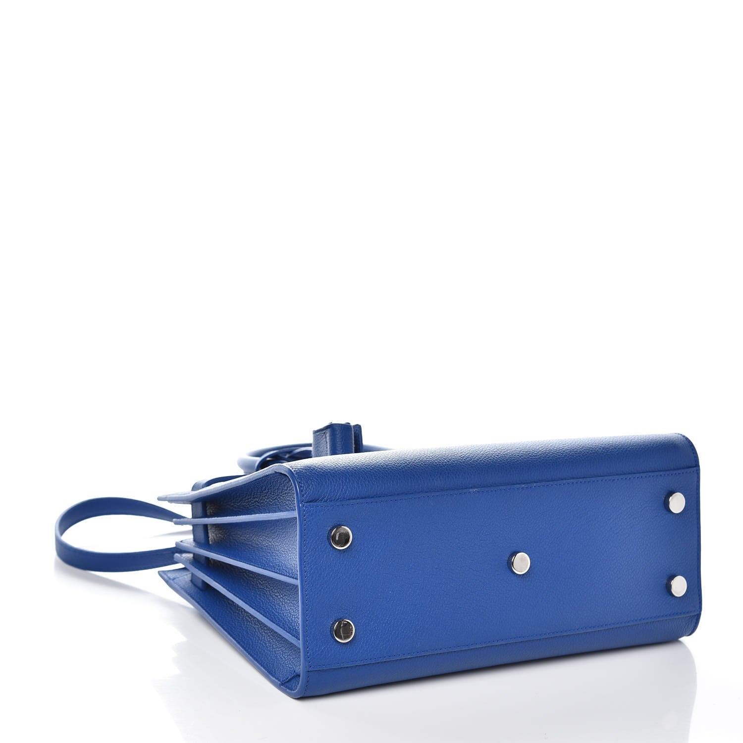 Saint Laurent Grained Calfskin Baby Sac De Jour Flash Blue 4 of 6