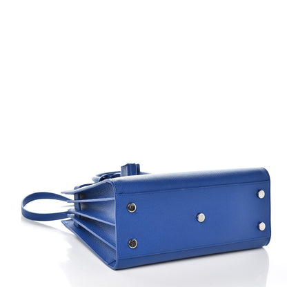 Saint Laurent Grained Calfskin Baby Sac De Jour Flash Blue 4 of 6