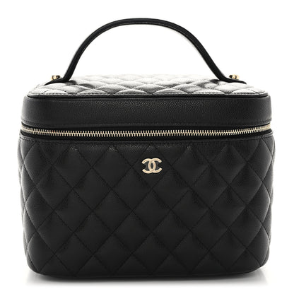Chanel Caviar Quilted Large Vanity Pouch Black 4 of 13