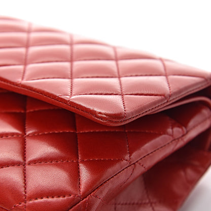 Chanel Lambskin Quilted Medium Double Flap Red 11 of 19