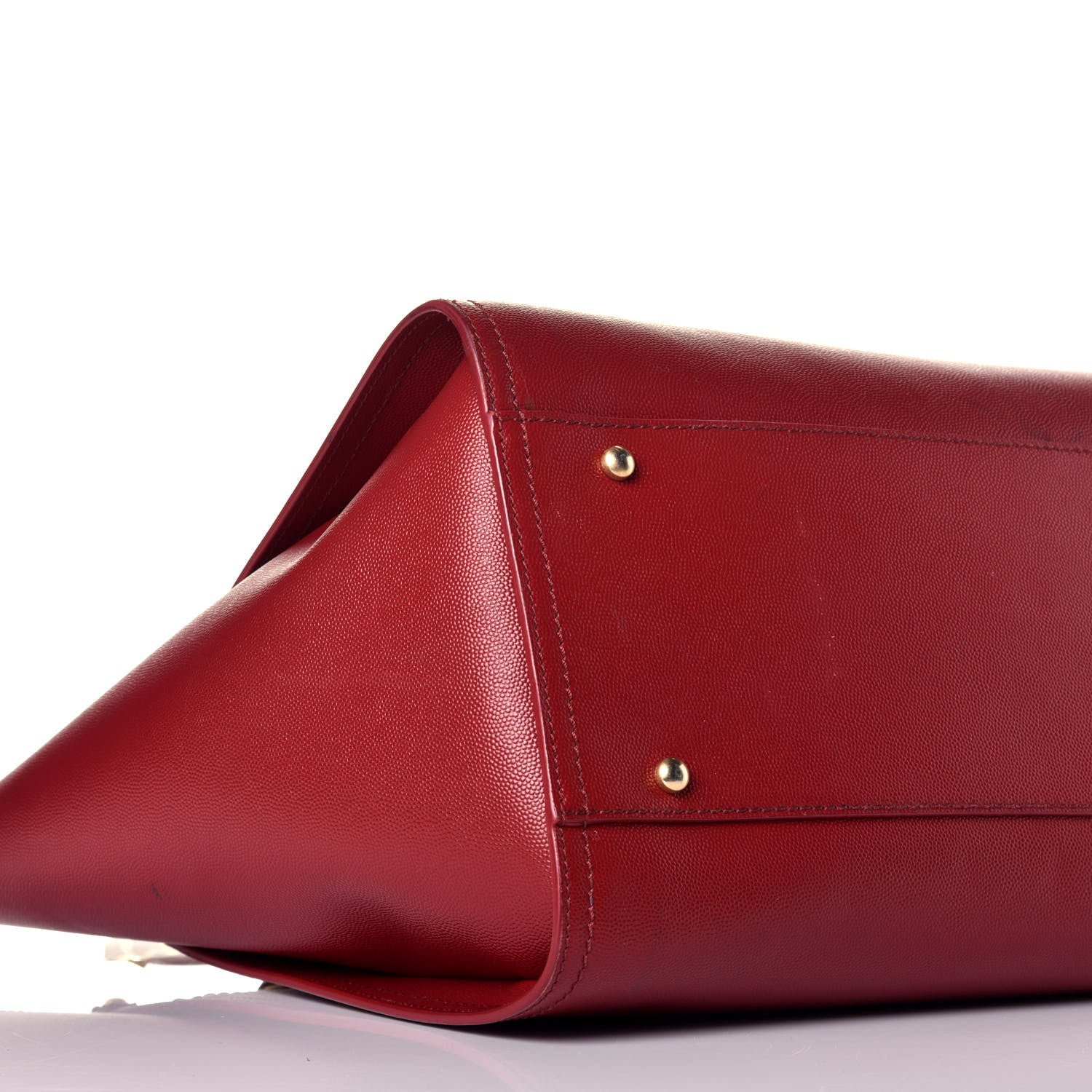 Chanel Caviar Medium Studded Deauville Tote Red 8 of 9
