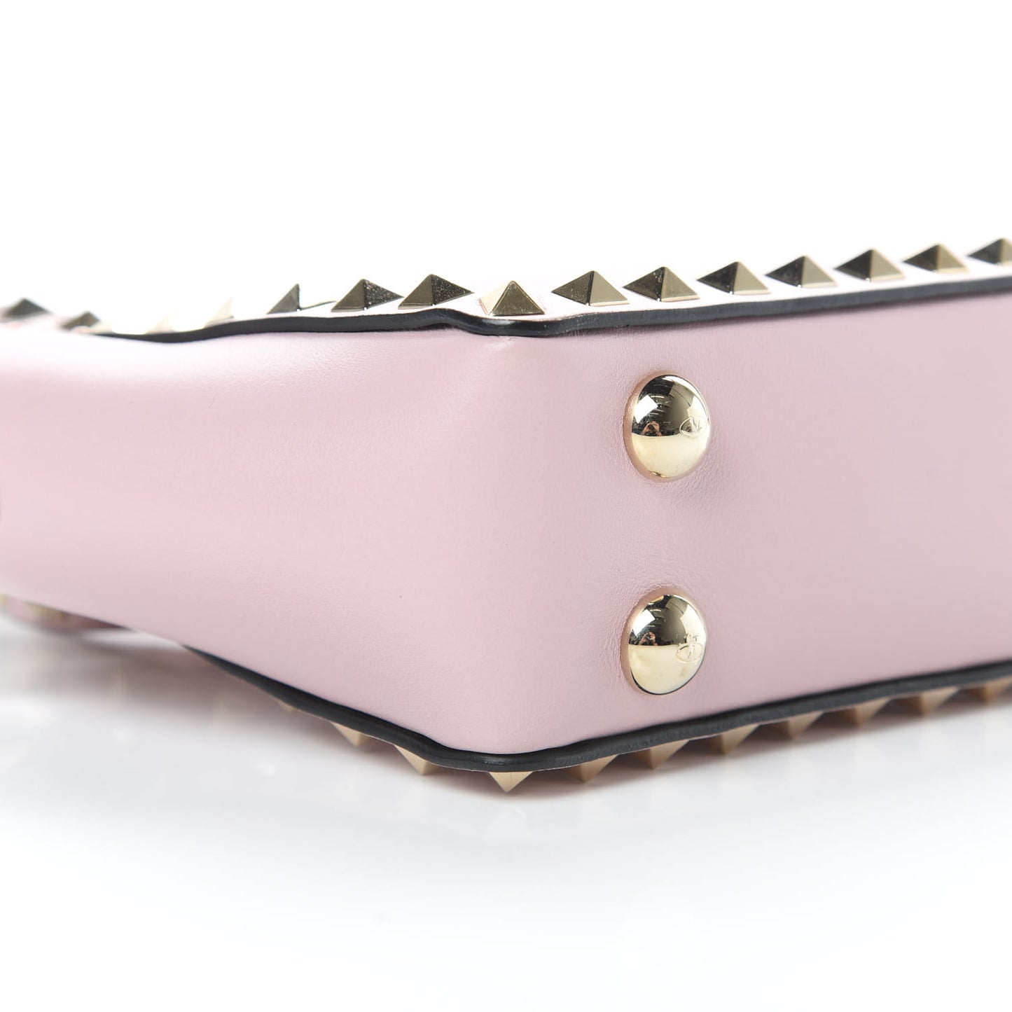 Vitello Micro Rockstud Tote Cipria