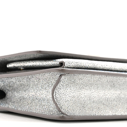 Saint Laurent Metallic Crackled Calfskin Monogram Sunset Chain Wallet Star Light 9 of 13
