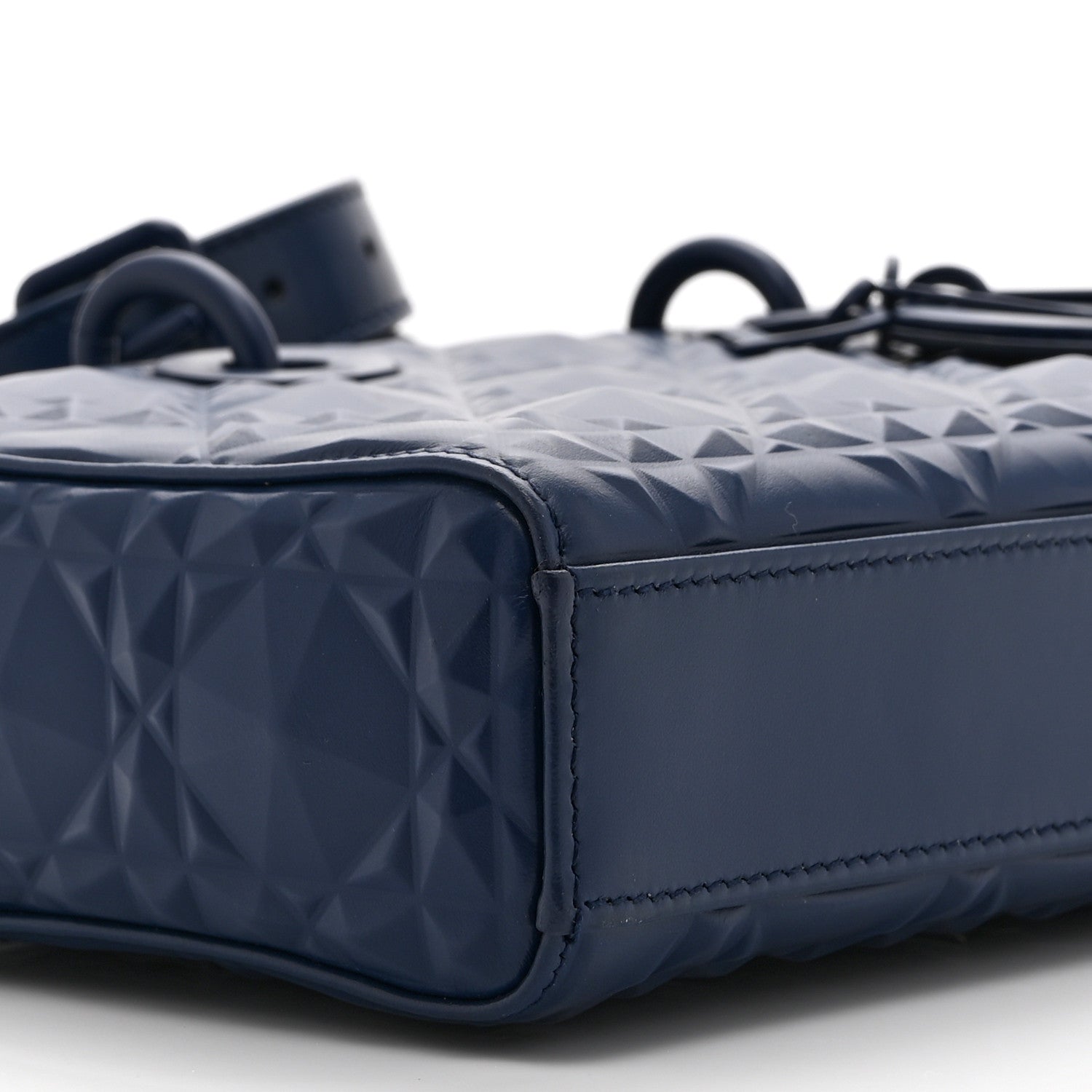 Christian Dior Calfskin Cannage Diamond Medium Lady D-Joy Navy Blue 9 of 10