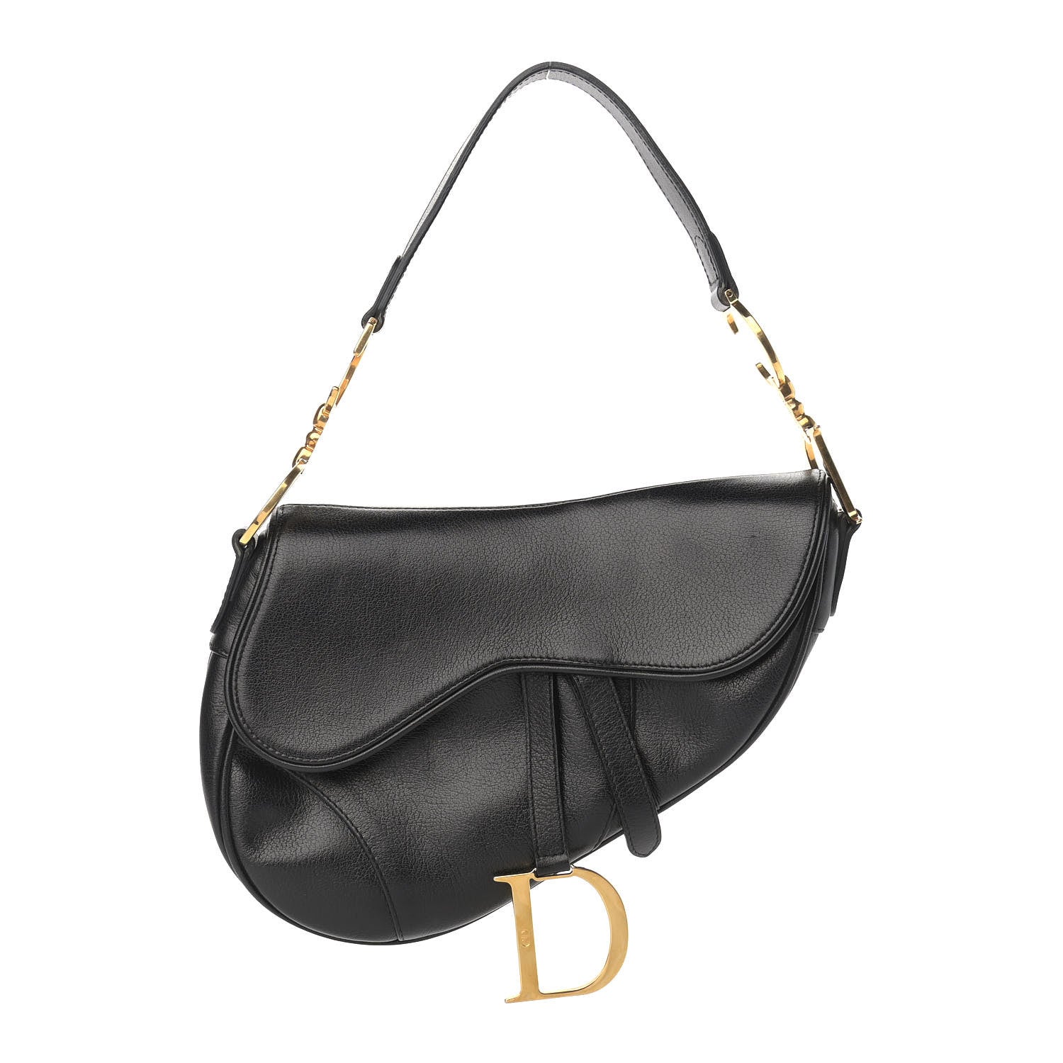 Christian Dior Calfskin Saddle Bag Black 1 of 9