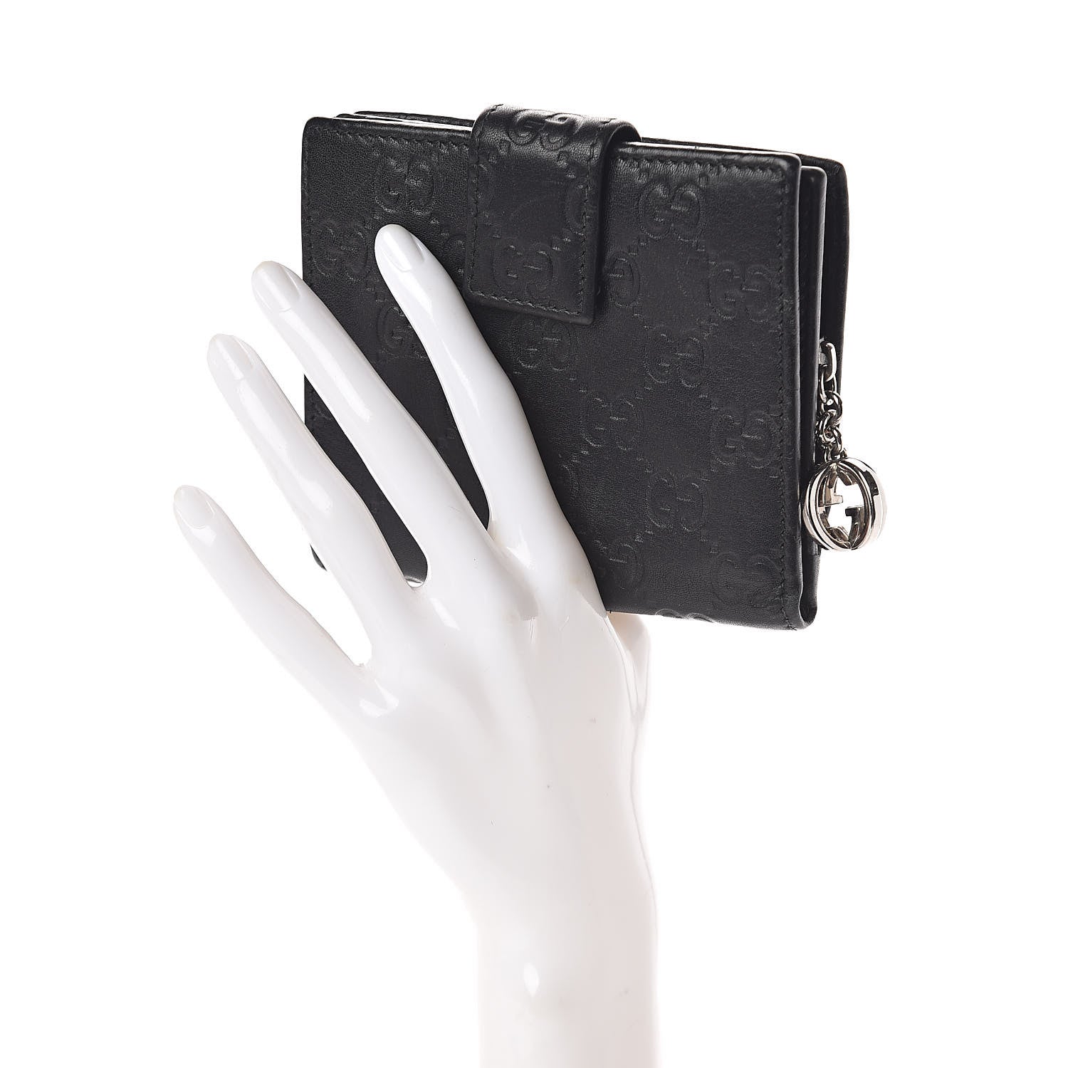 Gucci Guccissima Twins French Wallet Black 2 of 6