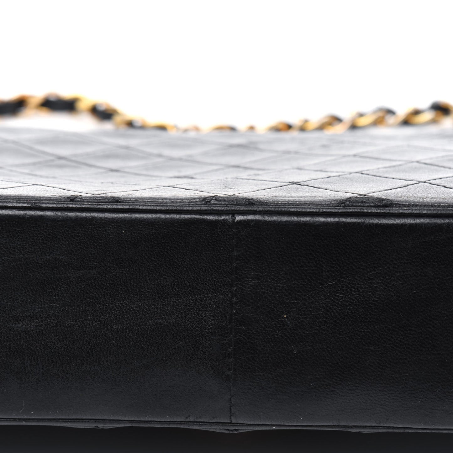 Lambskin Quilted Medium Single Flap Black