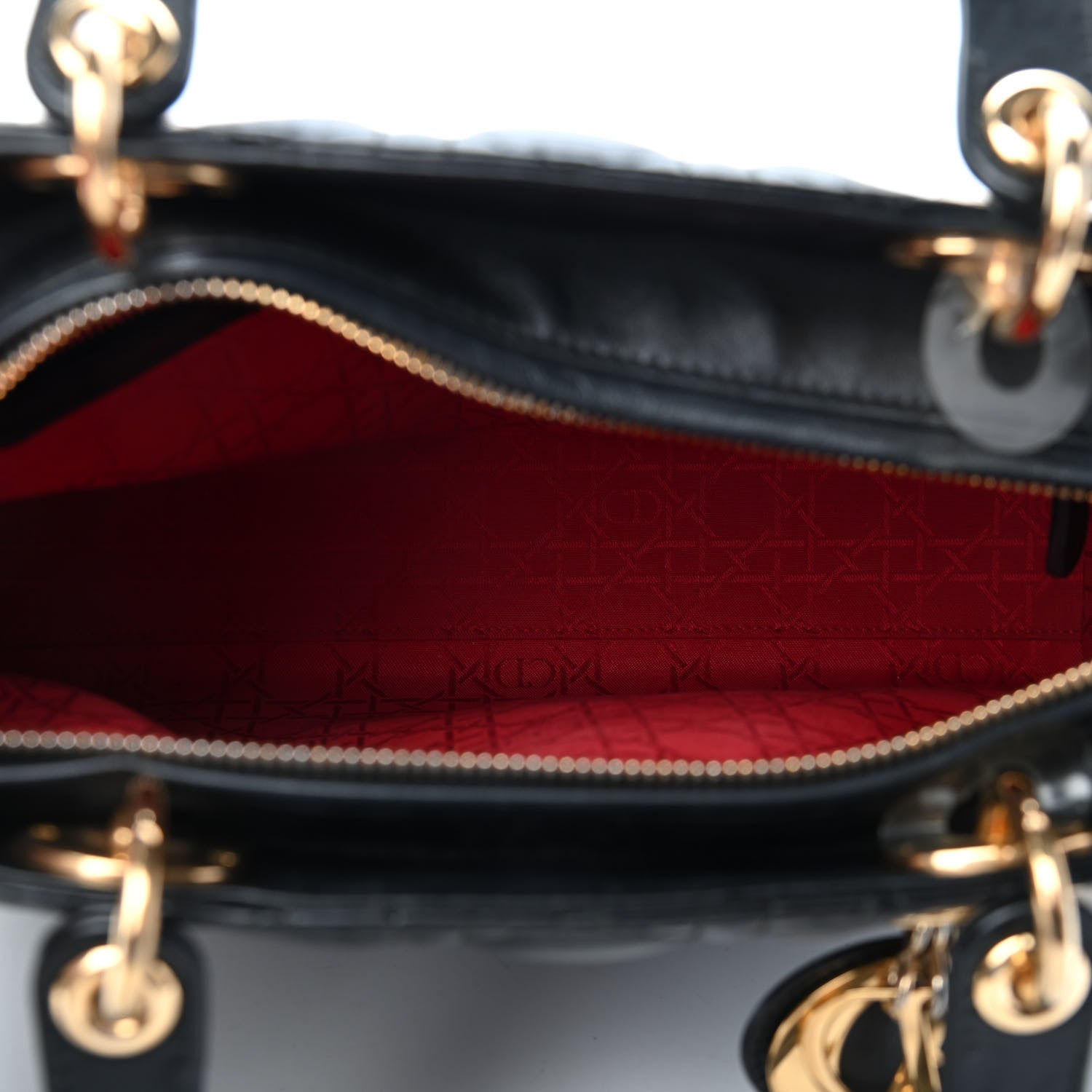 Christian Dior Lambskin Cannage Large Lady Dior Black 5 of 9
