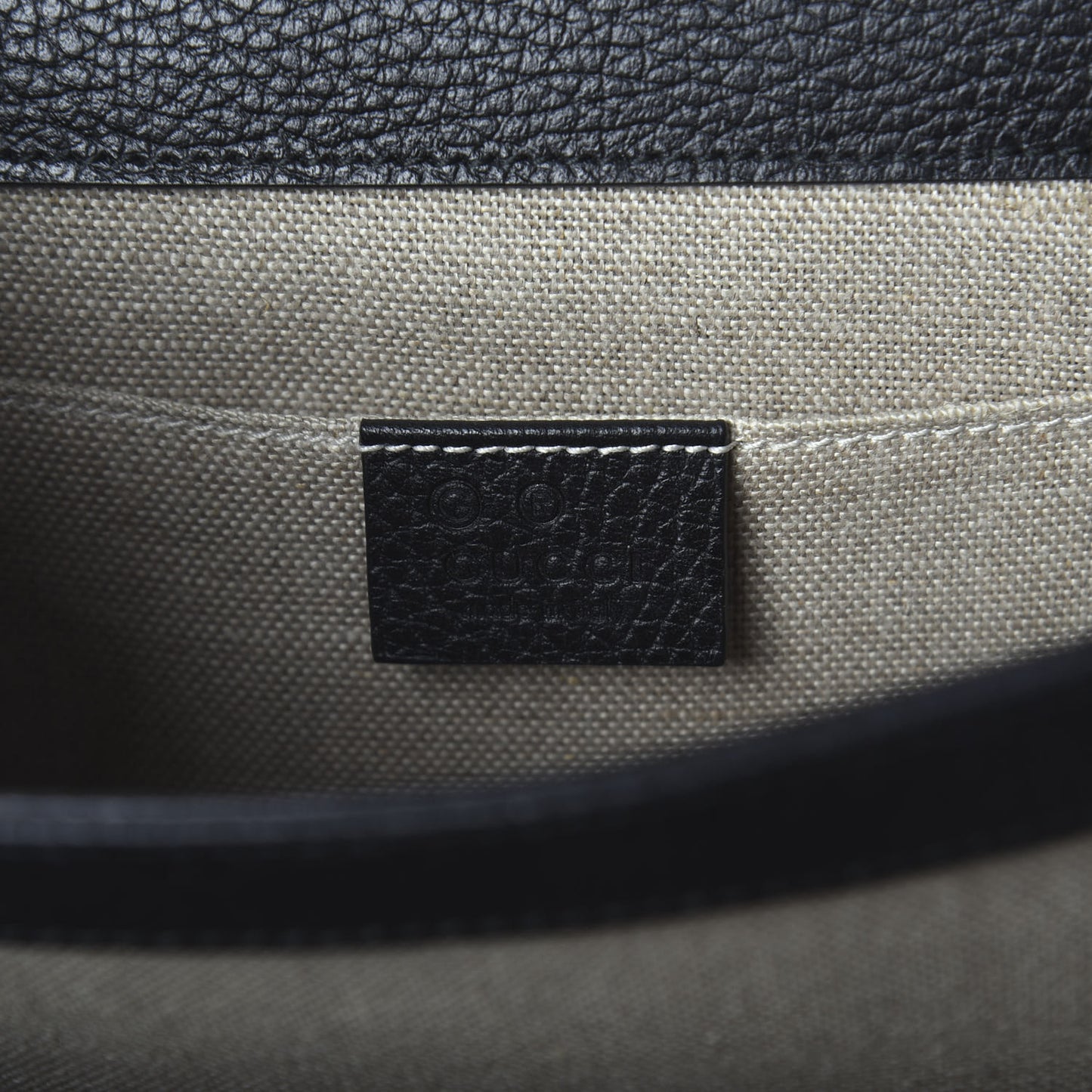 Dollar Calfskin Small Interlocking G Shoulder Bag Black