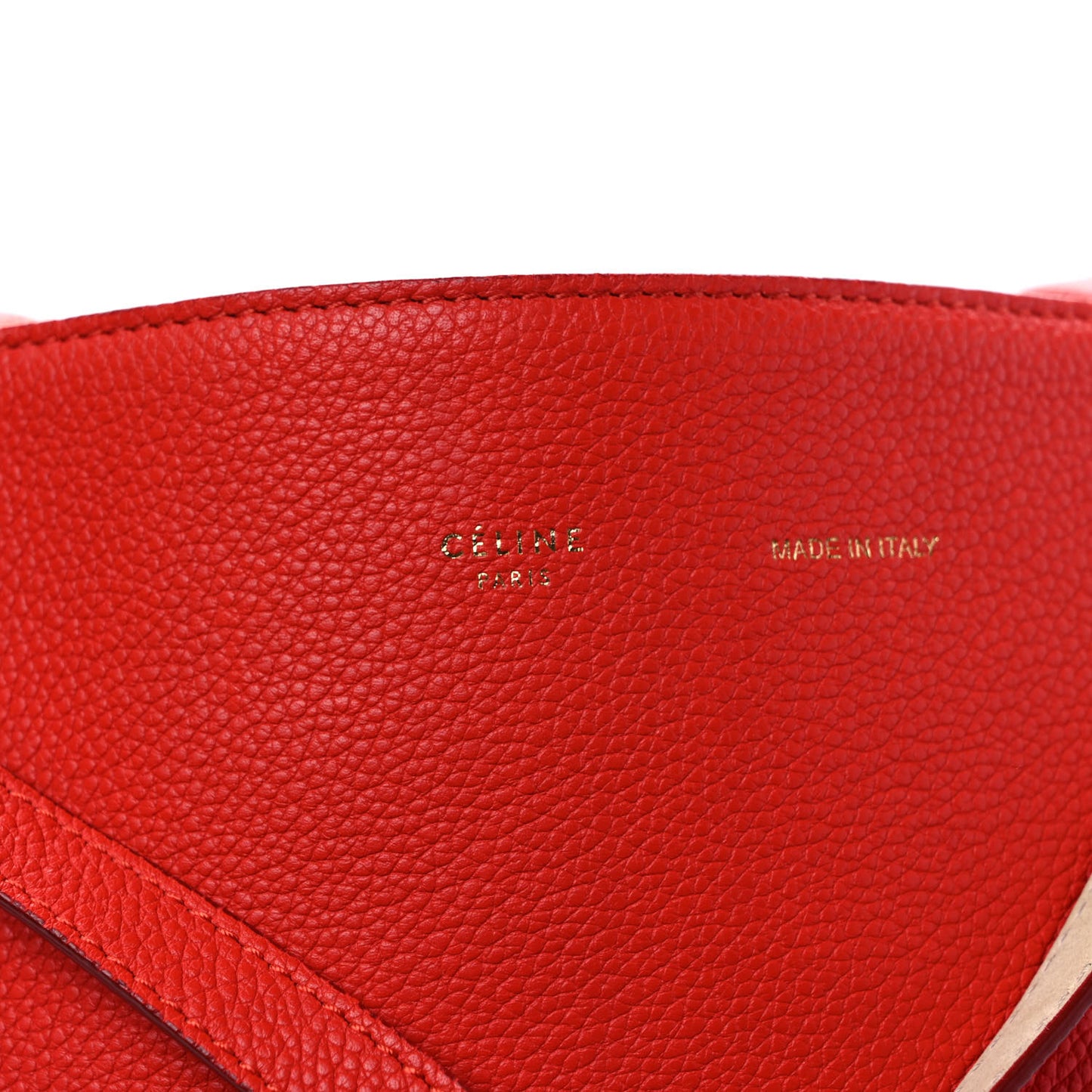 Soft Grained Calfskin Medium Belt Cabas Phantom Vermillion