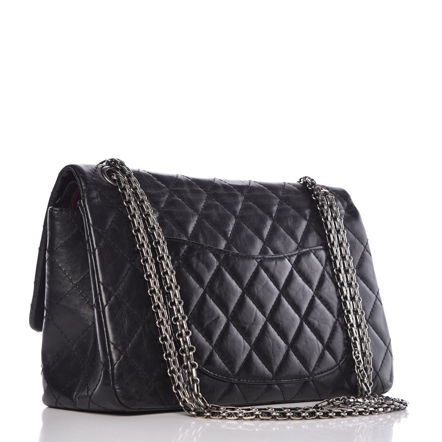 Aged Calfskin Quilted 2.55 Reissue 226 Flap Black