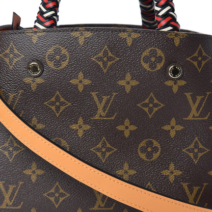 Louis Vuitton Monogram Braided Montaigne BB Coquelicot Creme Safran Peach 8 of 10