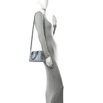 Gucci GG Supreme Monogram Textured Dollar Calfskin Web Mini Ophidia Top Handle Bag Dusty Blue 2 of 10