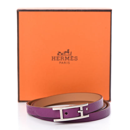 Hermes Swift Hapi 3 MM Triple Tour Wrap Bracelet S Anemone 5 of 5