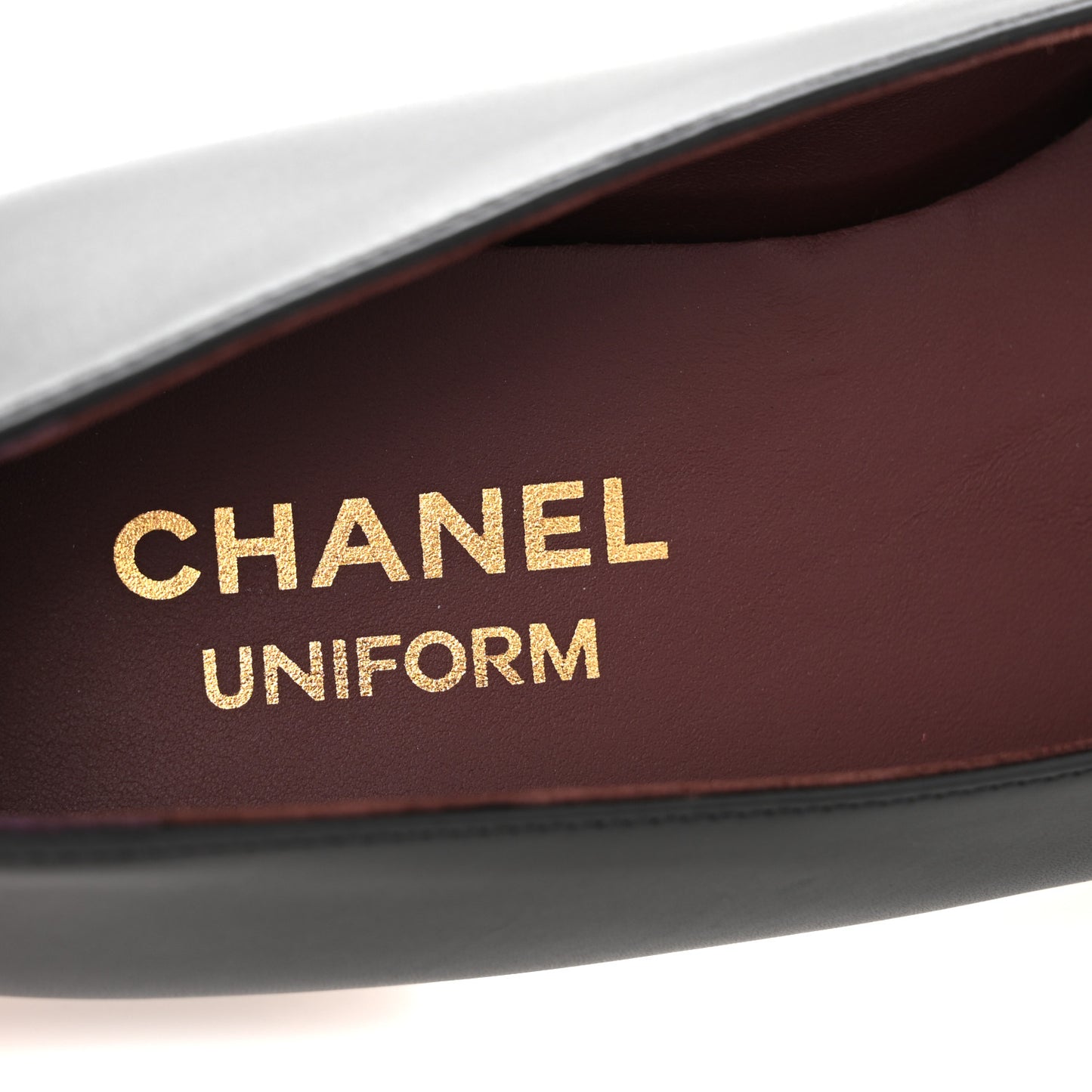 Lambskin Cap Toe Ballerina Flats 37 Black