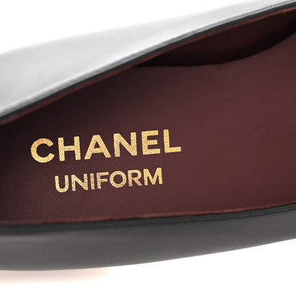 Chanel Lambskin Cap Toe Ballerina Flats 37 Black 8 of 9