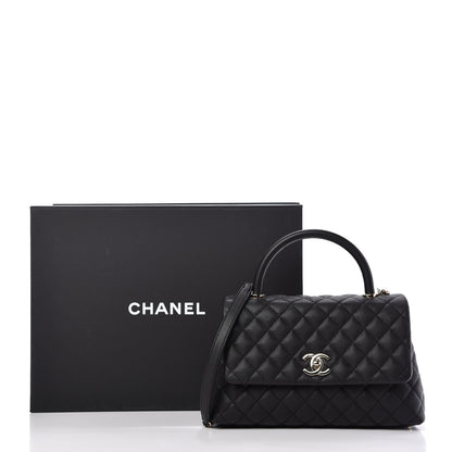 Chanel Caviar Quilted Small Coco Handle Flap Black 10 of 10