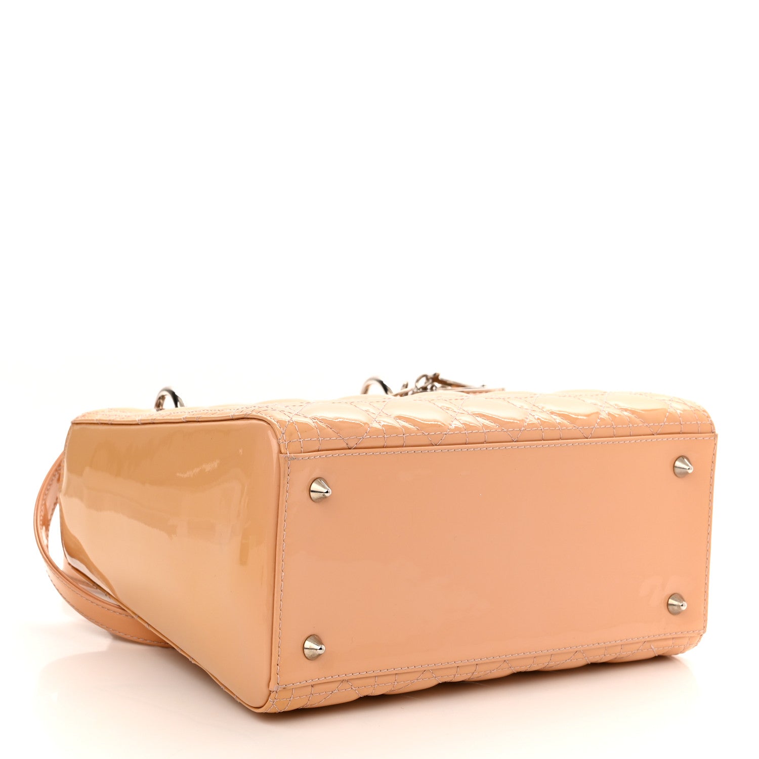 Christian Dior Patent Cannage Medium Lady Dior Beige 4 of 10