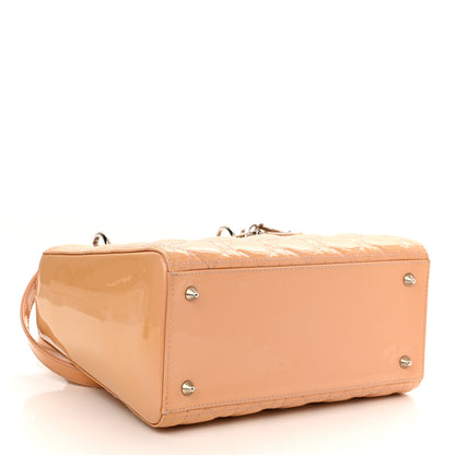 Christian Dior Patent Cannage Medium Lady Dior Beige 4 of 10
