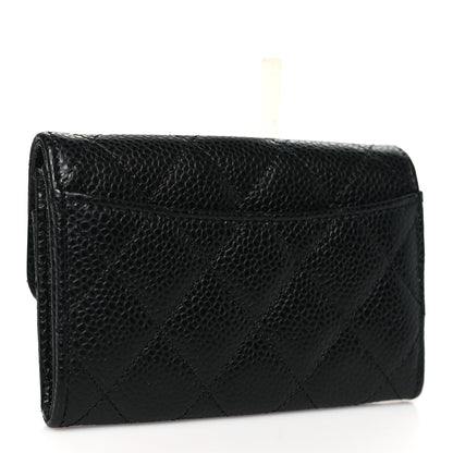 Chanel Caviar Quilted Flap Card Holder Wallet Black 3 of 10
