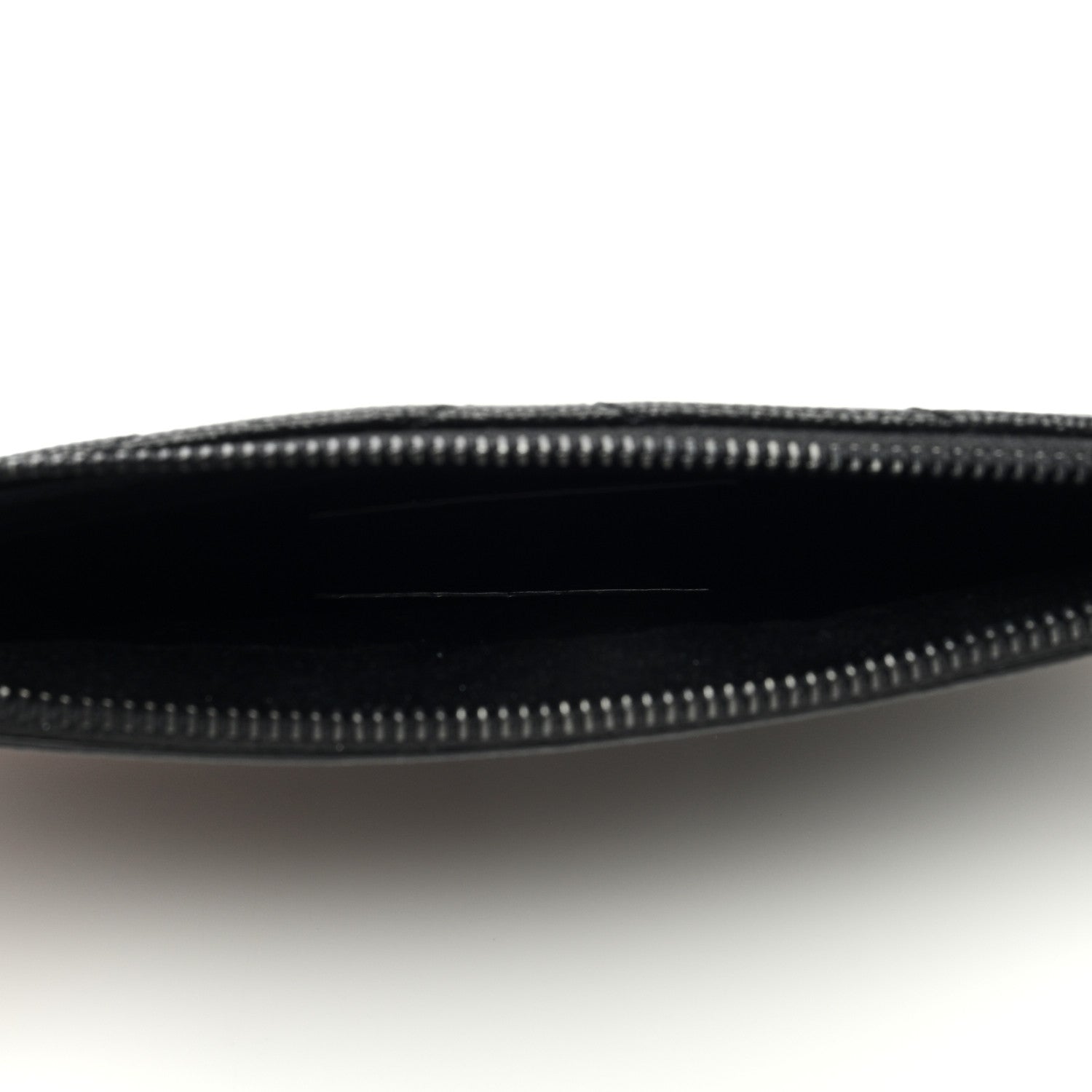 Saint Laurent Grain De Poudre Chevron Monogram Bill Pouch Black 5 of 6