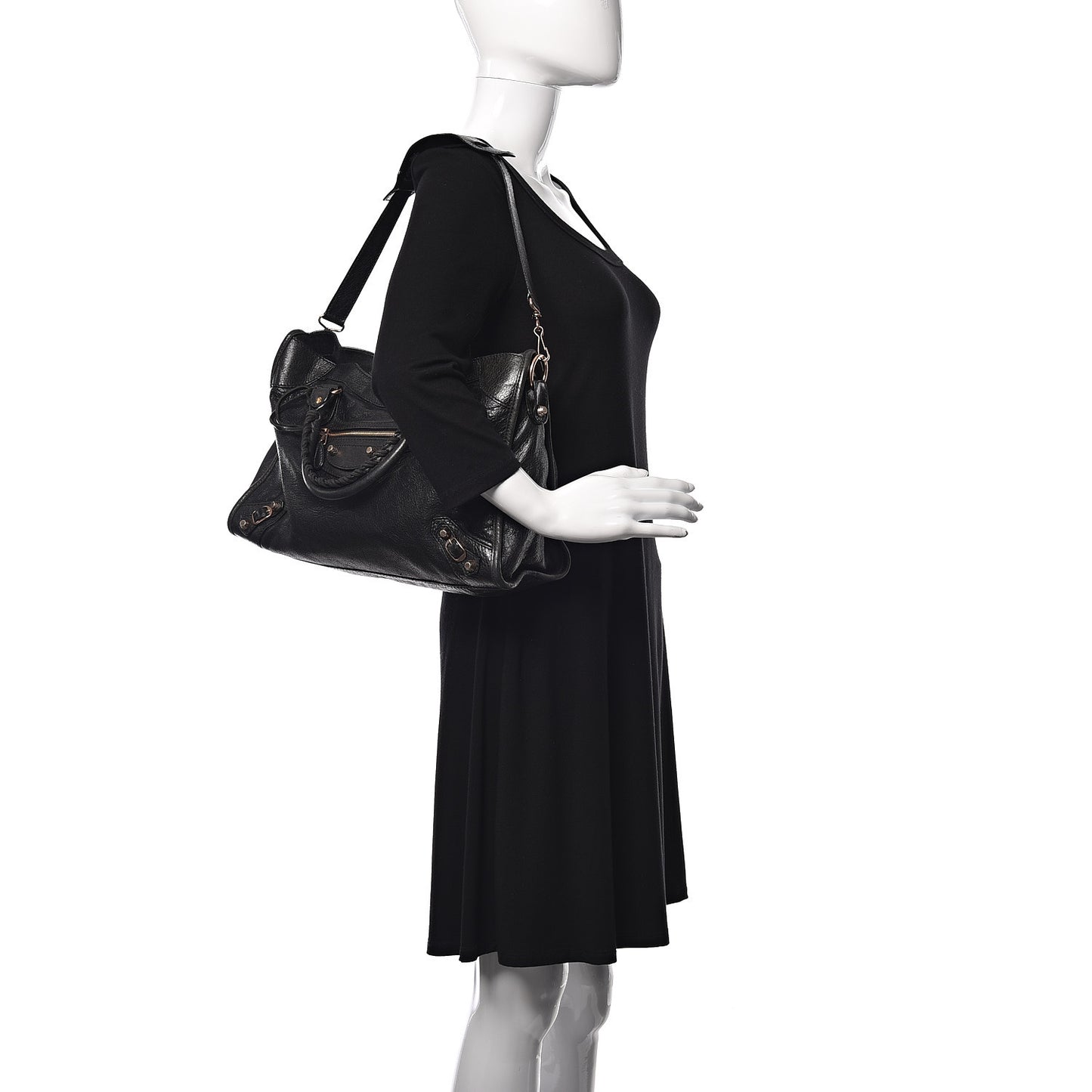 Agneau Giant 12 Rose Gold Hardware City Black