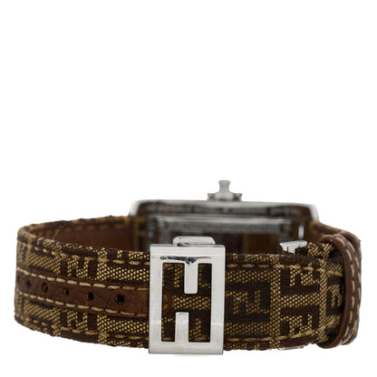 Fendi Stainless Steel Canvas Diamond 22mm Orologi Quartz Watch 3 of 4