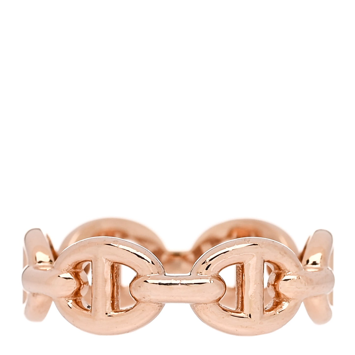 18K Rose Gold PM Chaine d'Ancre Enchainee Ring 48 4.5