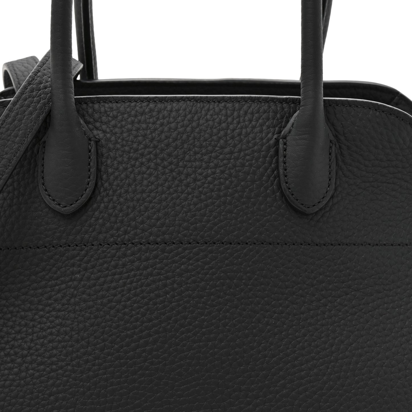 Grained Calfskin Soft Margaux 10 Bag Black