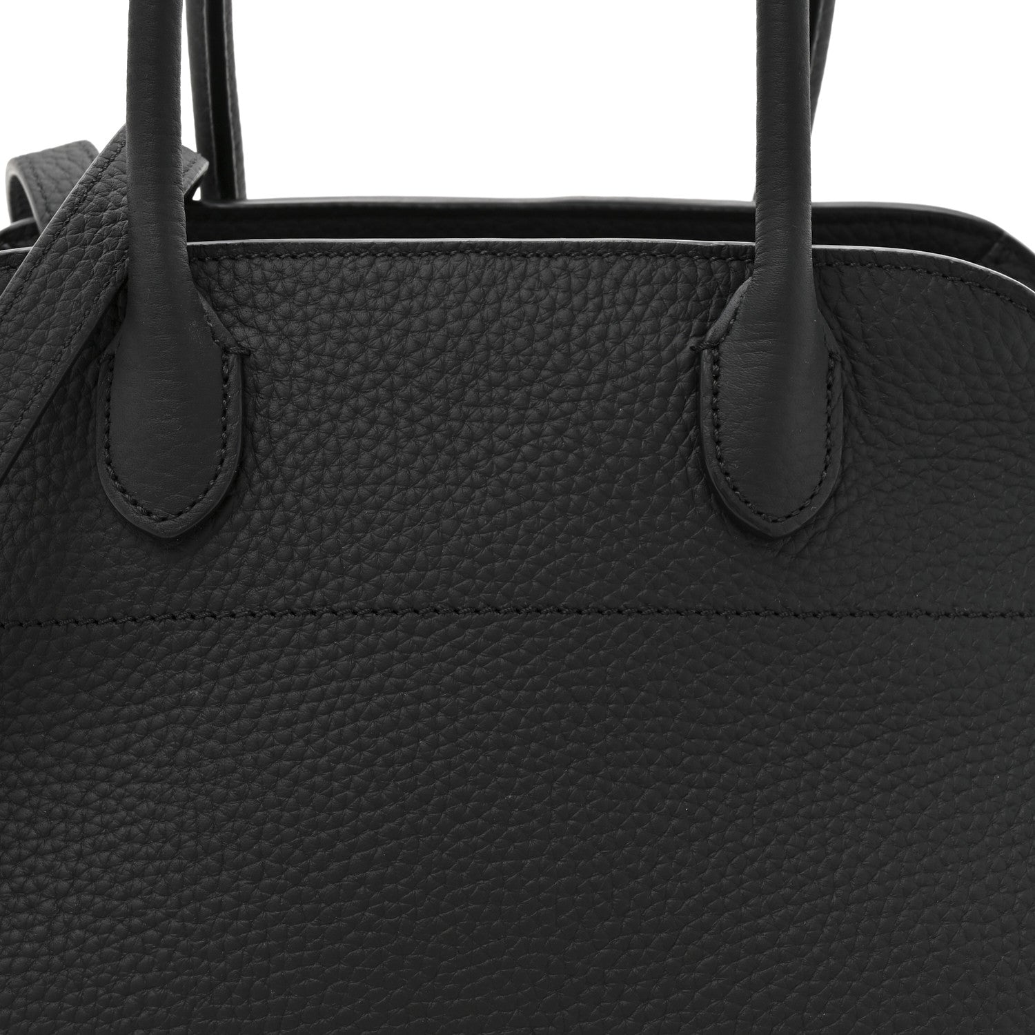 The Row Grained Calfskin Soft Margaux 10 Bag Black 6 of 8