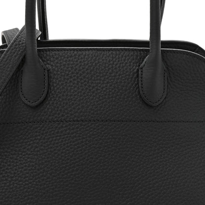 The Row Grained Calfskin Soft Margaux 10 Bag Black 6 of 8