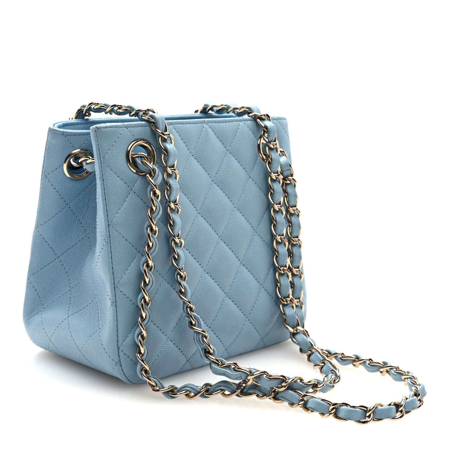 Chanel Caviar Quilted Mini Bucket Bag Blue 1869177 – FASHIONPHILE