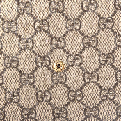 Gucci GG Supreme Monogram Mini Peony Pearly Clutch Black 9 of 11