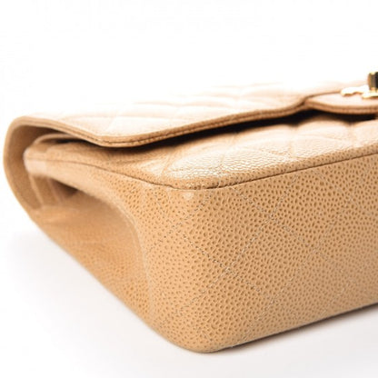 Chanel Caviar Quilted Medium Double Flap Beige 10 of 13