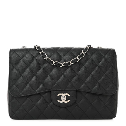 Chanel Caviar Quilted Jumbo Single Flap Black 1 of 12