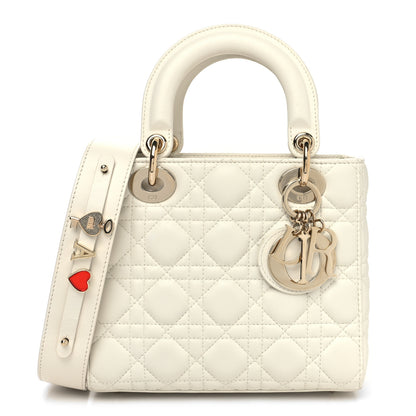 Christian Dior Lambskin Cannage Small My ABCDior Lady Dior White 1 of 13
