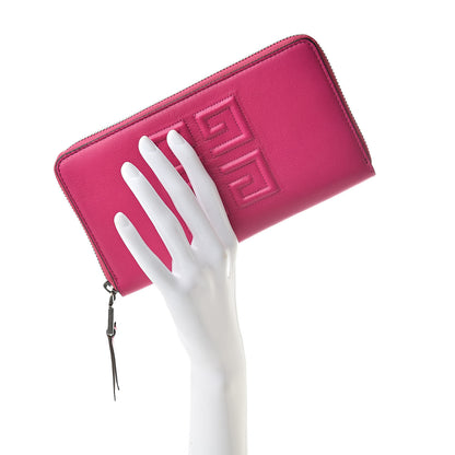 Givenchy Lambskin Logo Zip Around Wallet Cyclamen 2 of 7