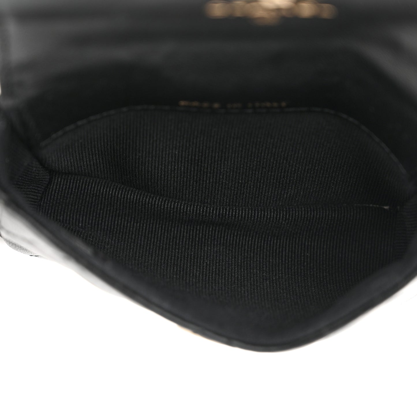 Lambskin Quilted Pearl Chain Belt Bag Black
