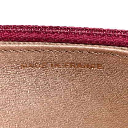 Chanel Lambskin Camellia Embossed Wallet on Chain WOC Fuchsia 7 of 13