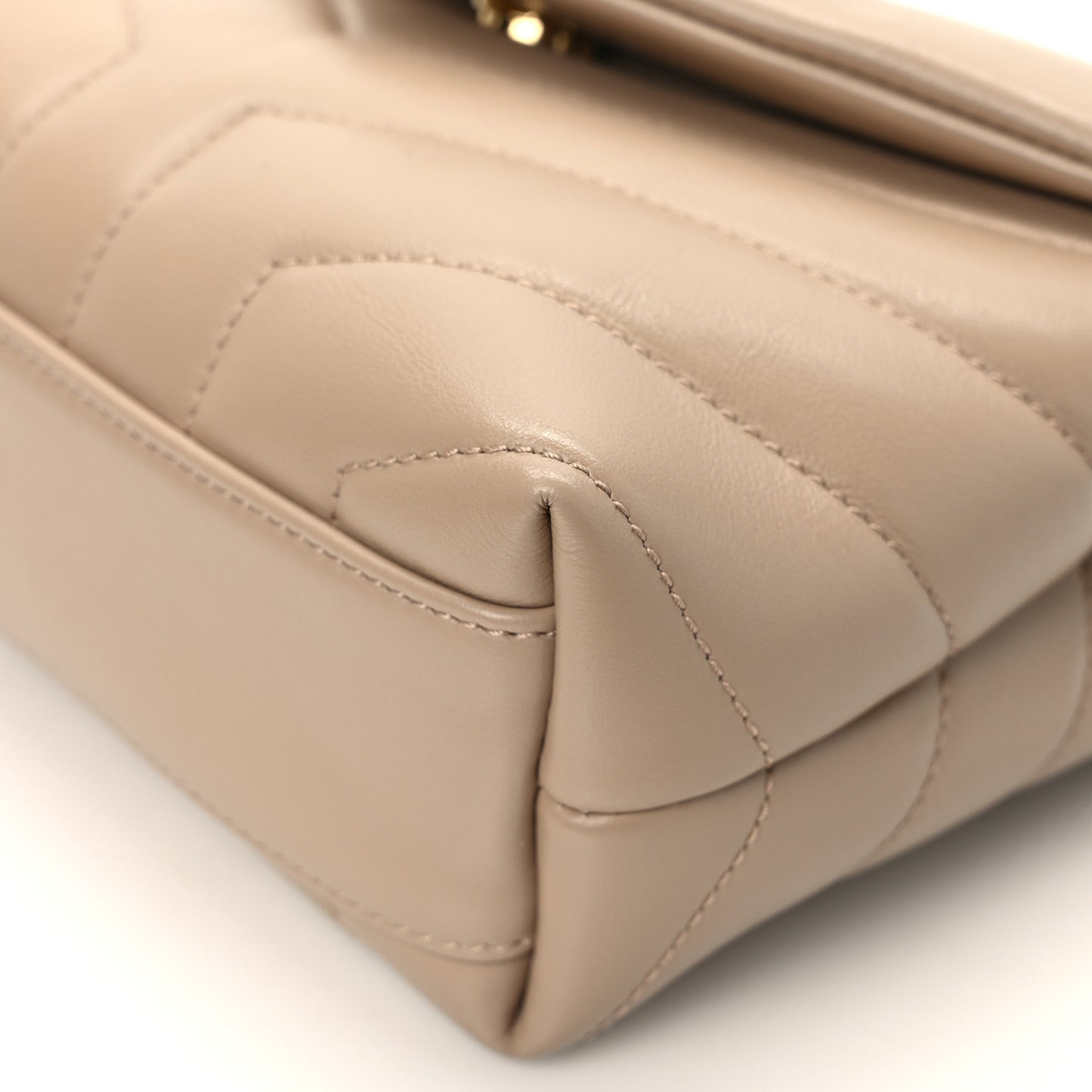 Calfskin Y Quilted Monogram Toy Loulou Crossbody Bag Dark Beige