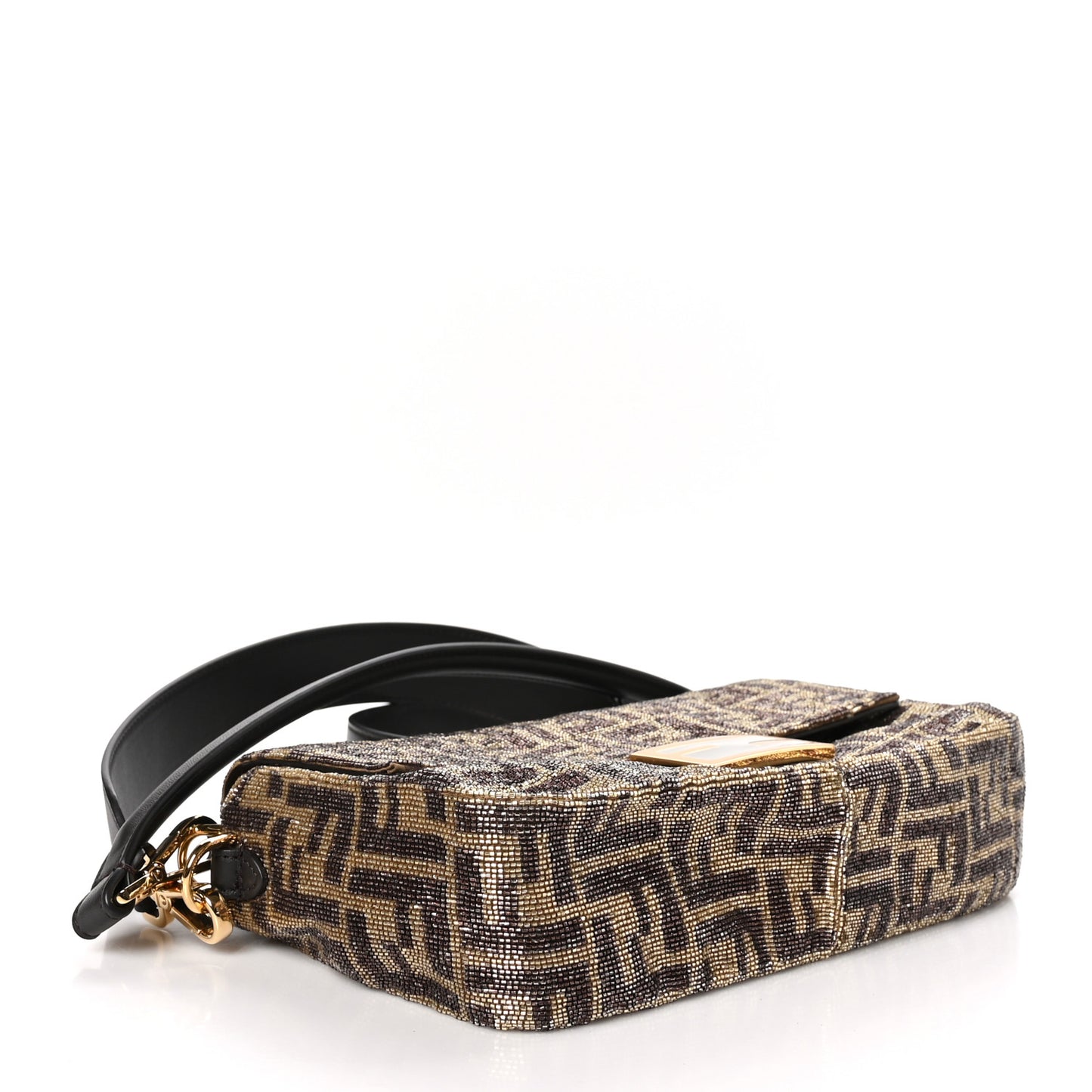 Vitello King Beaded Zucca Baguette Moro Black