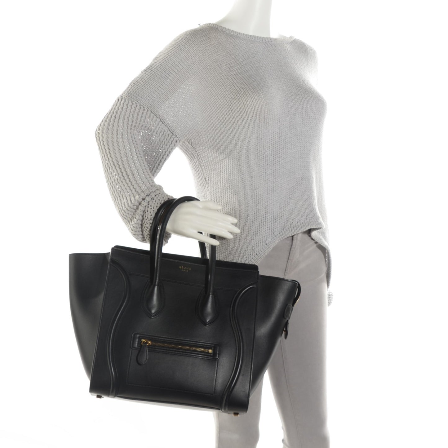 Smooth Calfskin Mini Luggage Black
